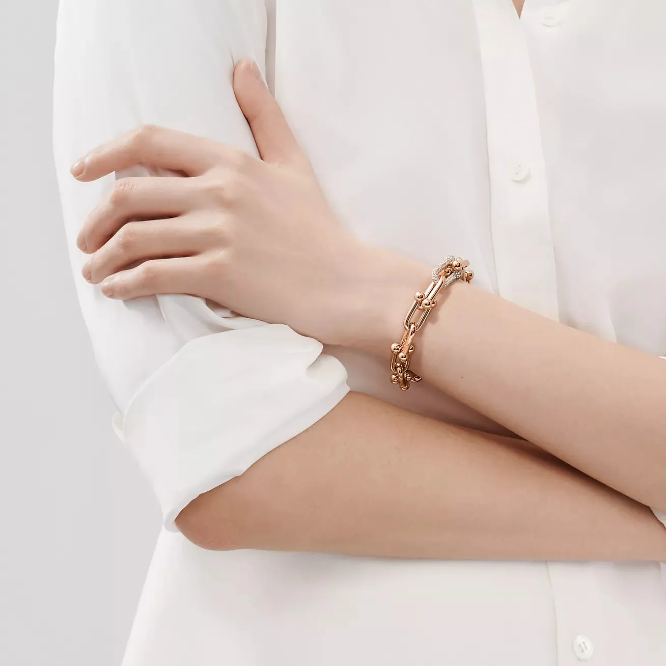 Rose Gold Large Link Bracelet
