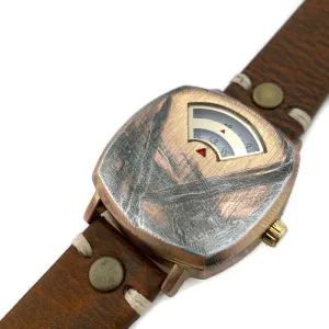 Rotary Numeric Watch With White Dial Leather Band
