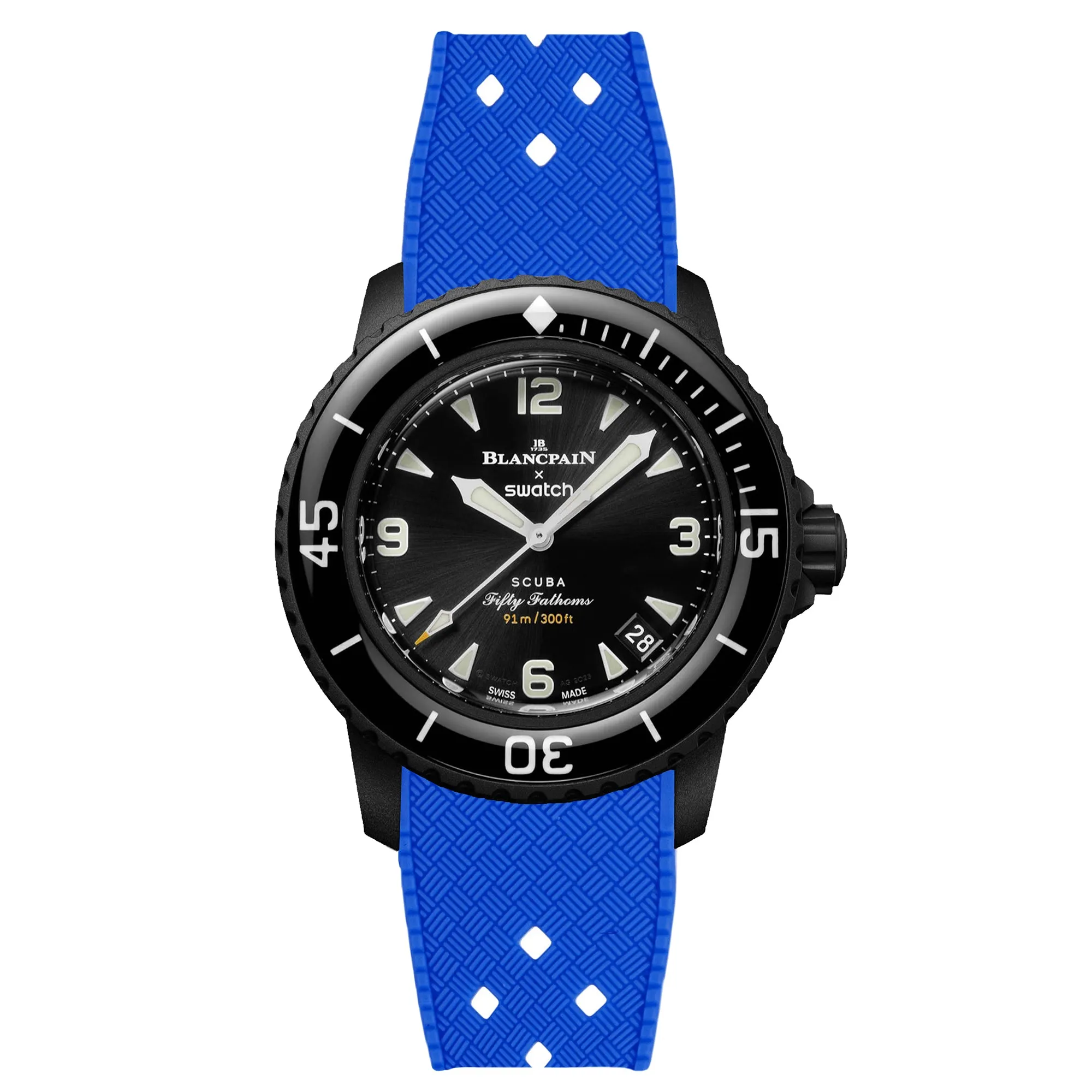 Rubber Strap for Blancpain X Swatch Atlantic Ocean - Dark Grey (2415)