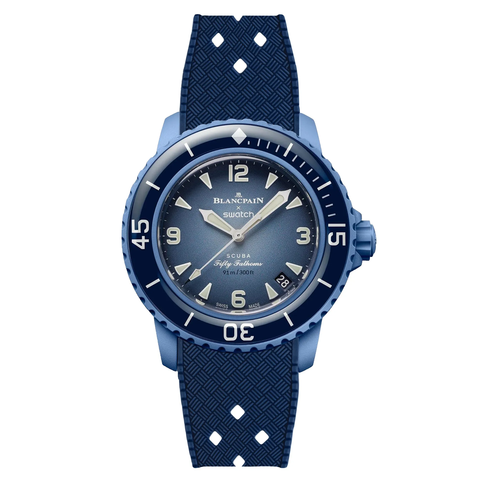 Rubber Strap for Blancpain X Swatch Atlantic Ocean - Dark Grey (2415)