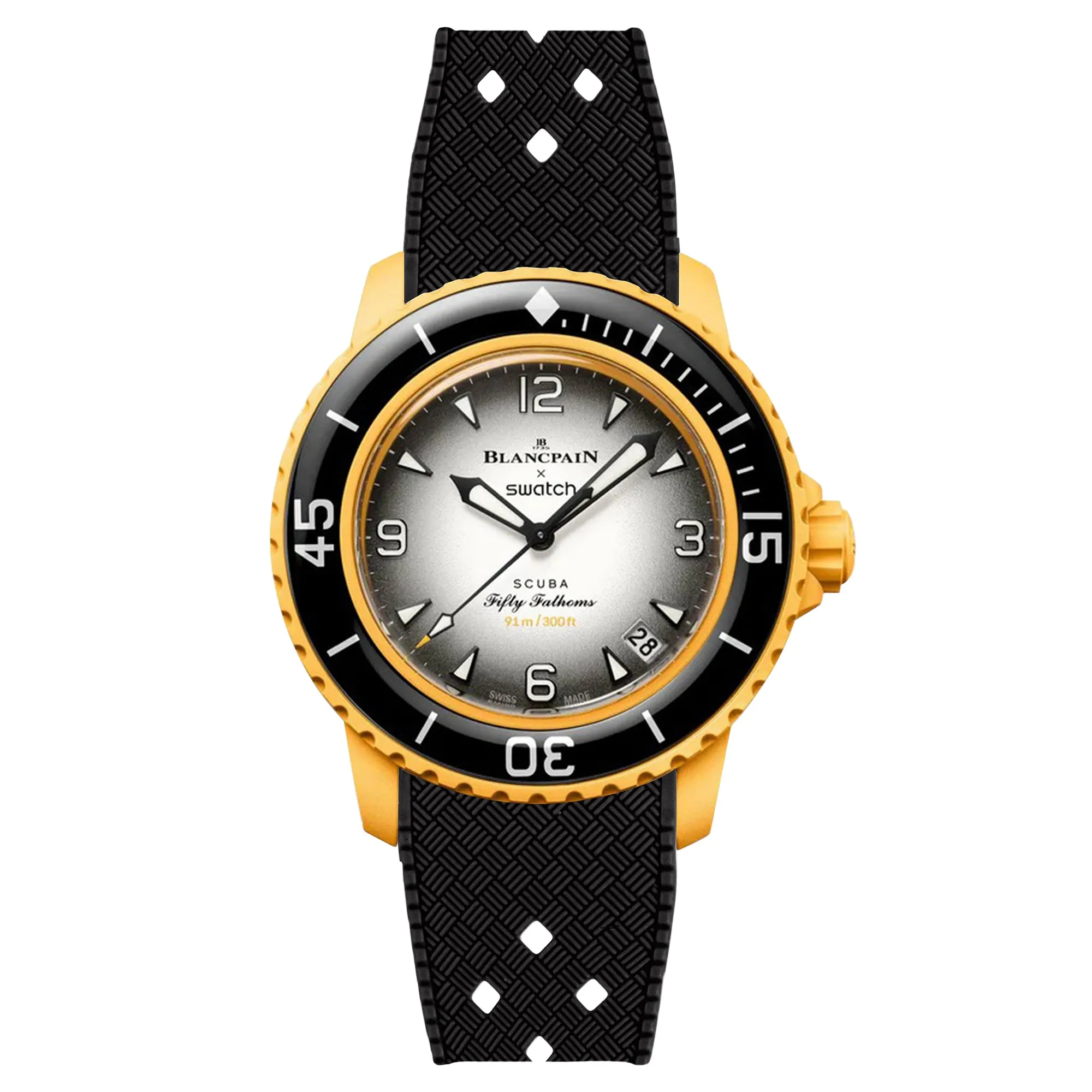 Rubber Strap for Blancpain X Swatch Atlantic Ocean - Dark Grey (2415)