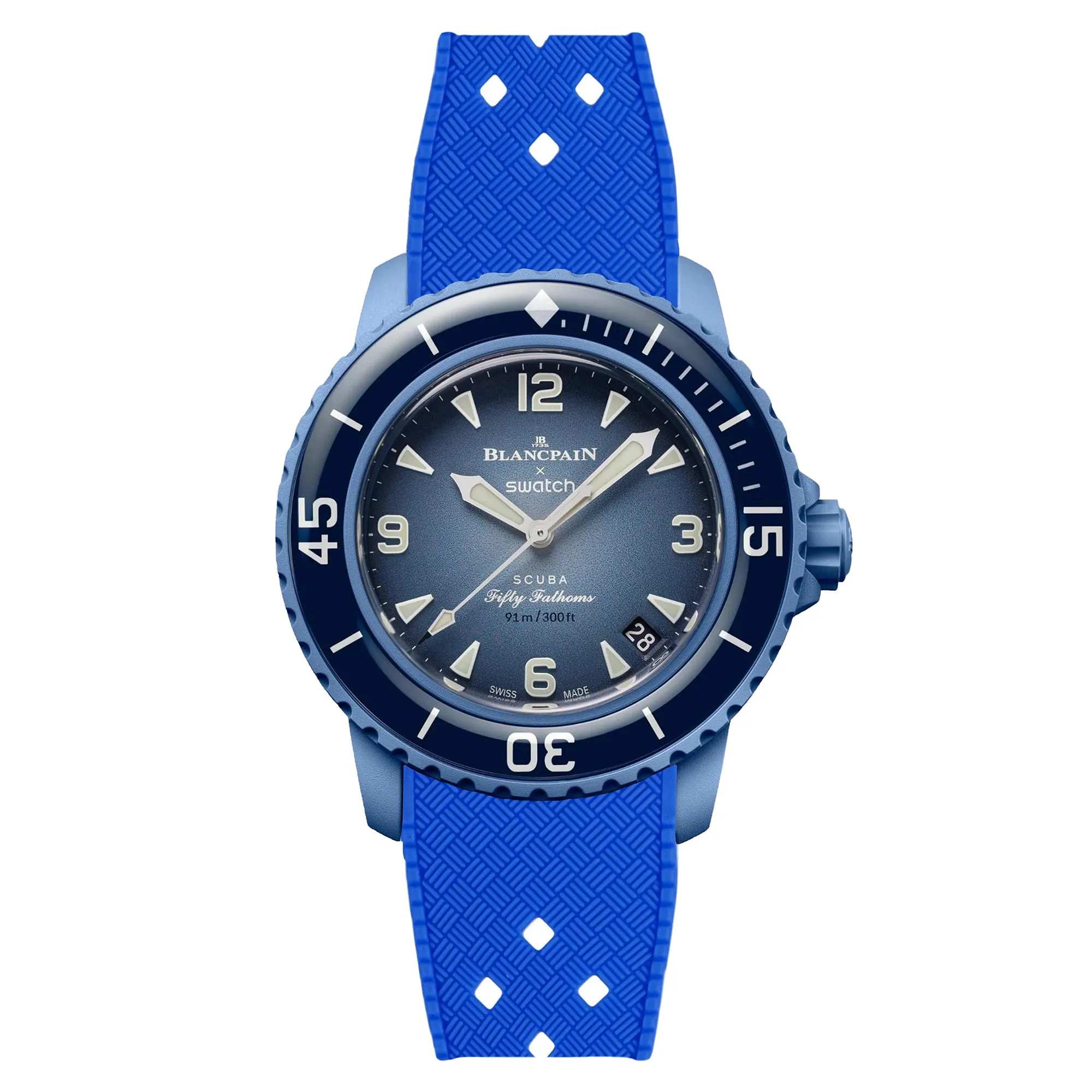 Rubber Strap for Blancpain X Swatch Atlantic Ocean - Dark Grey (2415)