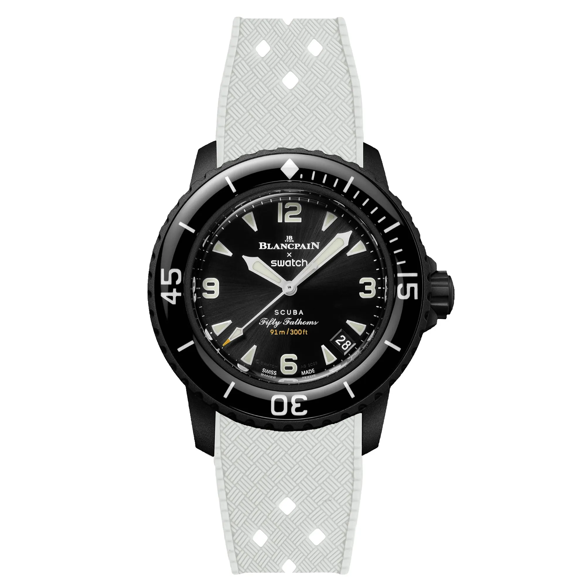 Rubber Strap for Blancpain X Swatch Atlantic Ocean - Dark Grey (2415)