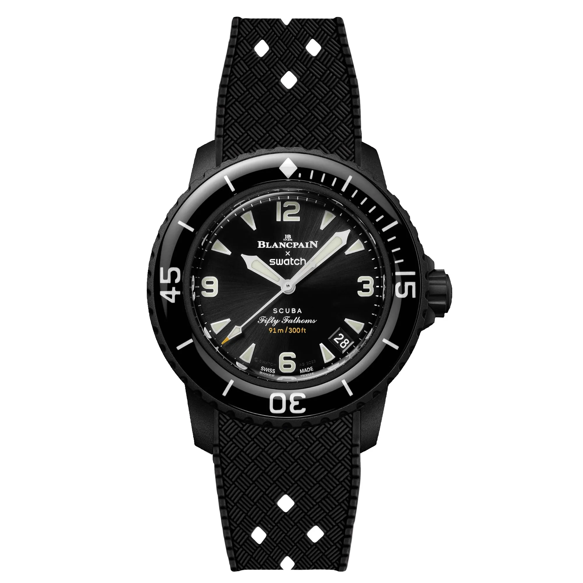 Rubber Strap for Blancpain X Swatch The Ocean Of Storms - Dark Grey (2415)