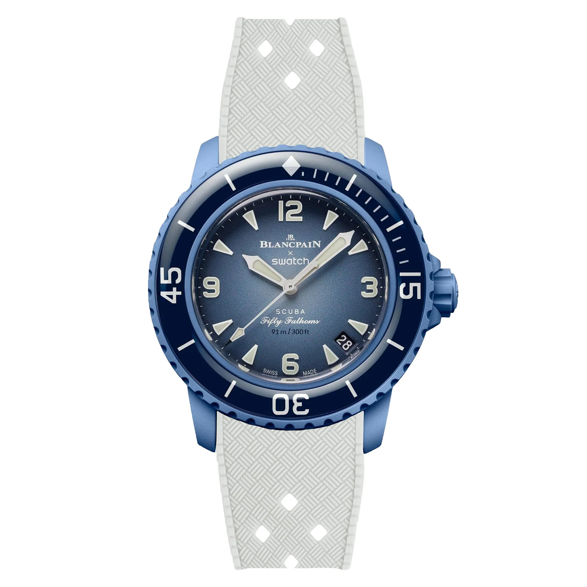 Rubber Strap for Blancpain X Swatch The Ocean Of Storms - Dark Grey (2415)