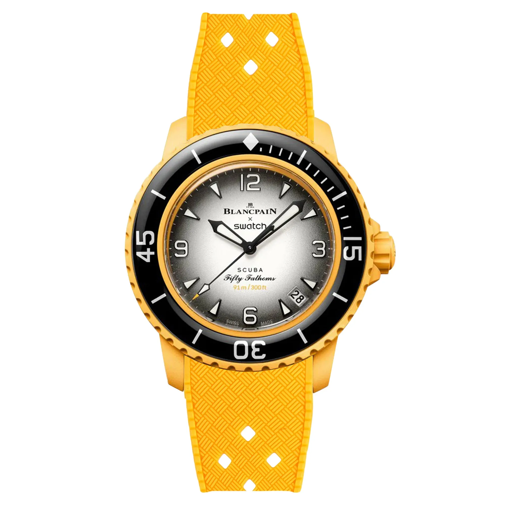 Rubber Strap for Blancpain X Swatch The Ocean Of Storms - Dark Grey (2415)