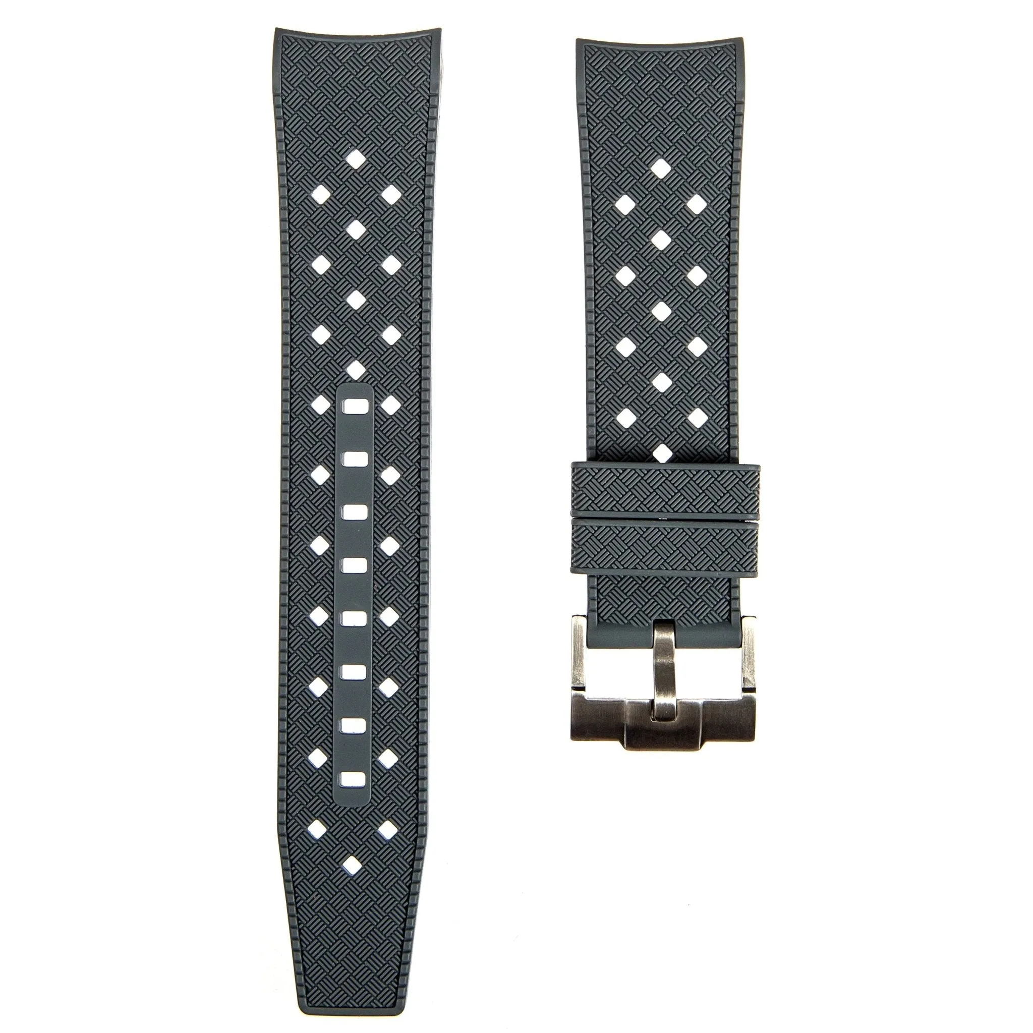 Rubber Strap for Blancpain X Swatch The Ocean Of Storms - Dark Grey (2415)