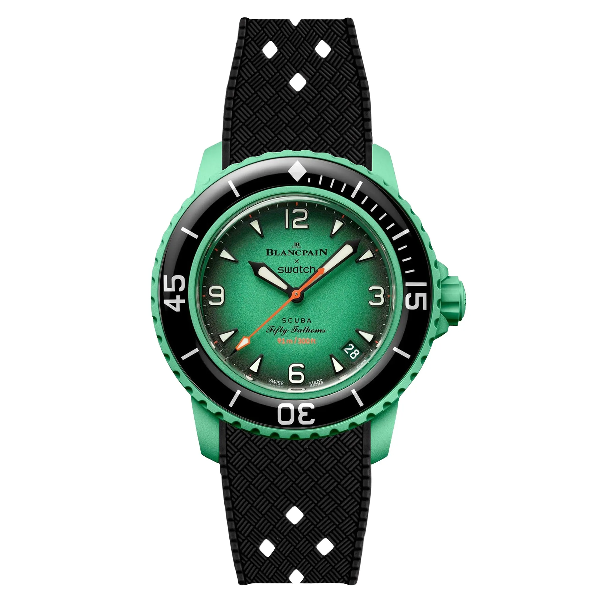 Rubber Strap for Blancpain X Swatch The Ocean Of Storms - Dark Grey (2415)