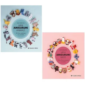 Sarah Abbondio Collection 2 Books Set Mini Amigurumi Birds, Animals Hardcover