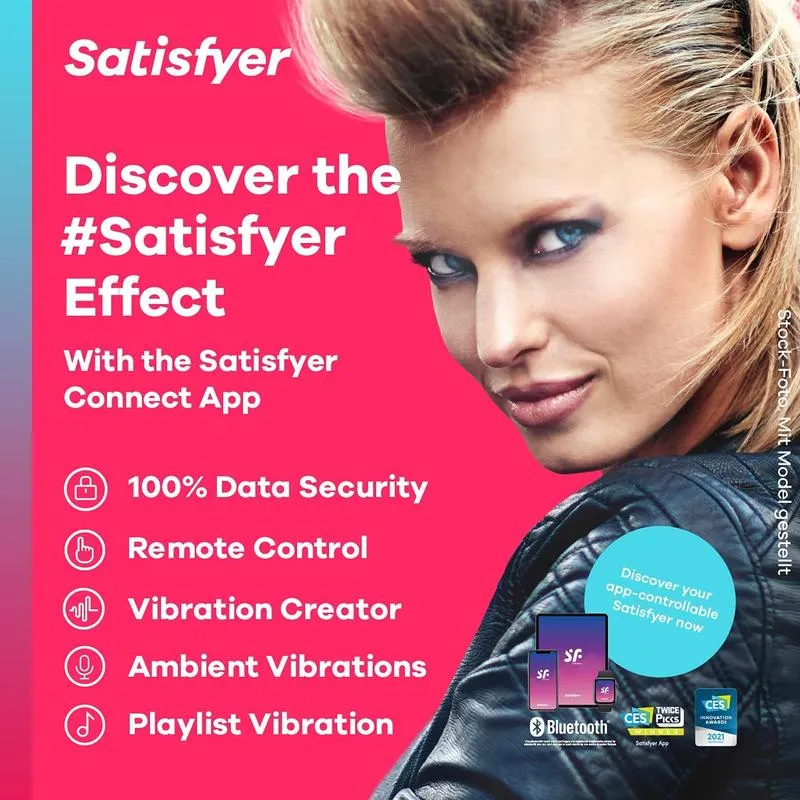 Satisfyer Plug-ilicious 2 App Controlled Vibrating Butt Plug Vibrator Berry Pink