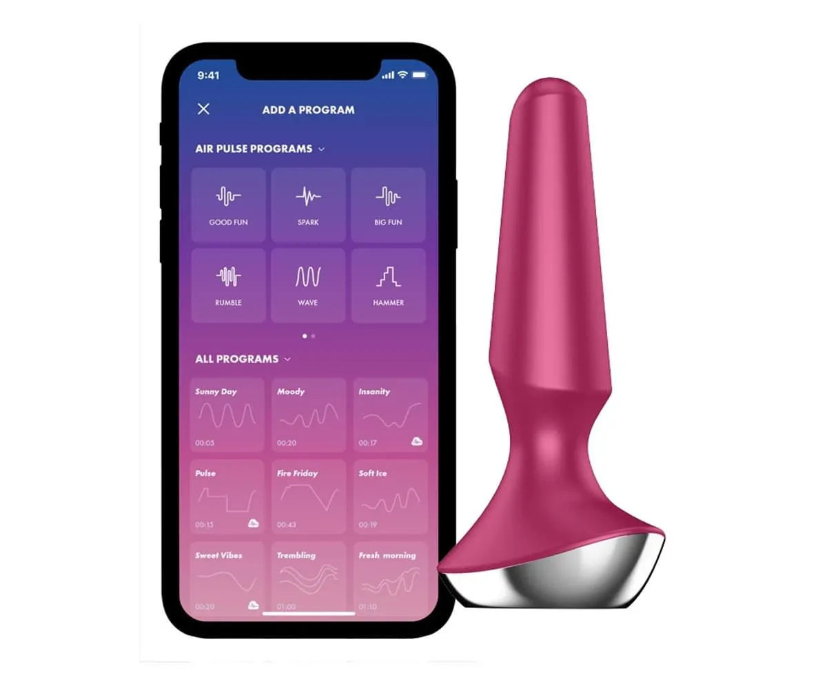 Satisfyer Plug-ilicious 2 App Controlled Vibrating Butt Plug Vibrator Berry Pink