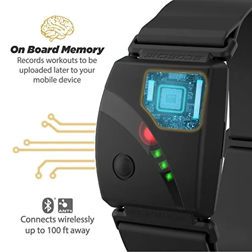 Scosche Rhythm24 - Waterproof Armband Heart Rate Monitor - Gray