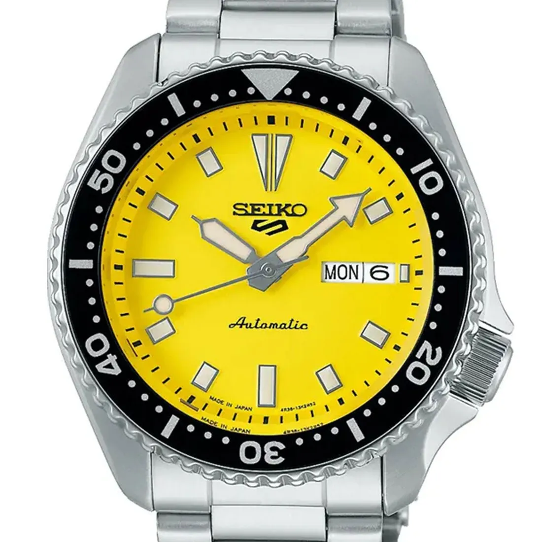 Seiko 5 Sports On Time Move SBSA193 Yellow Dial Limited Edition Mechanical Watch