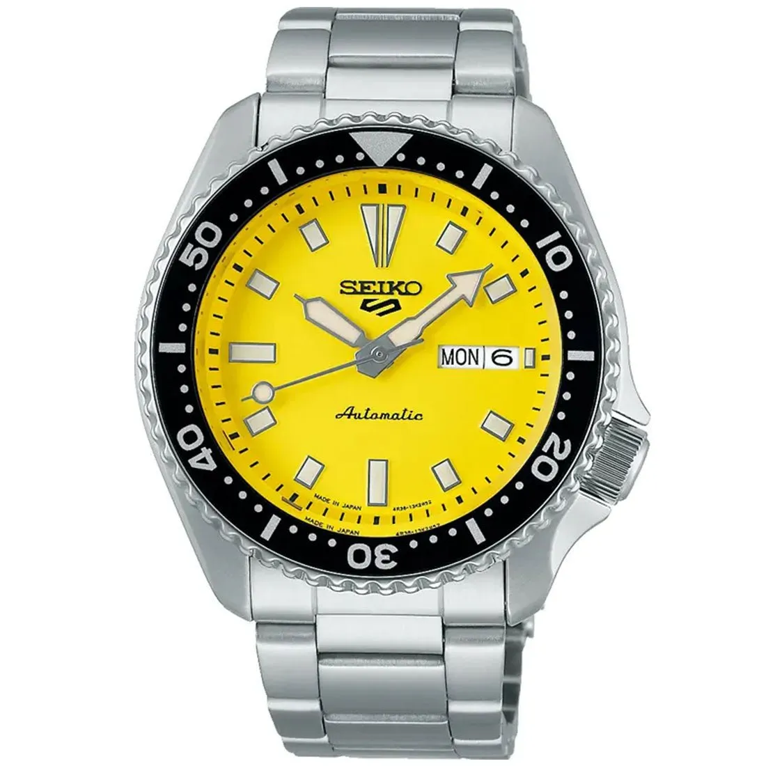 Seiko 5 Sports On Time Move SBSA193 Yellow Dial Limited Edition Mechanical Watch