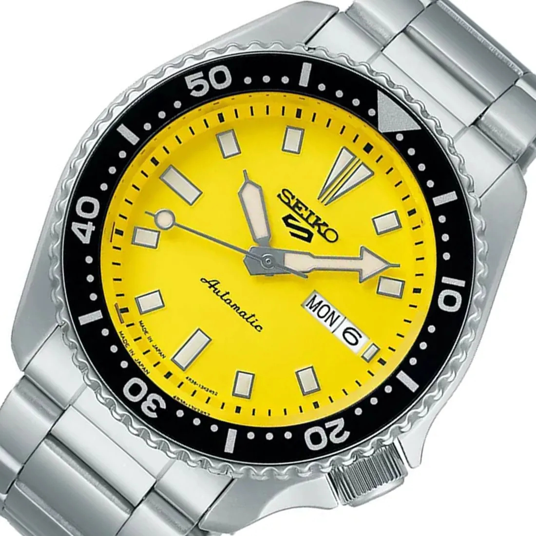Seiko 5 Sports On Time Move SBSA193 Yellow Dial Limited Edition Mechanical Watch