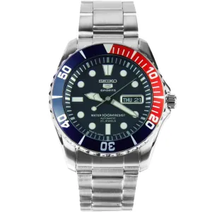 Seiko 5 Sports SNZF15J1 SNZF15 SNZF15J Pepsi Bezel Watch