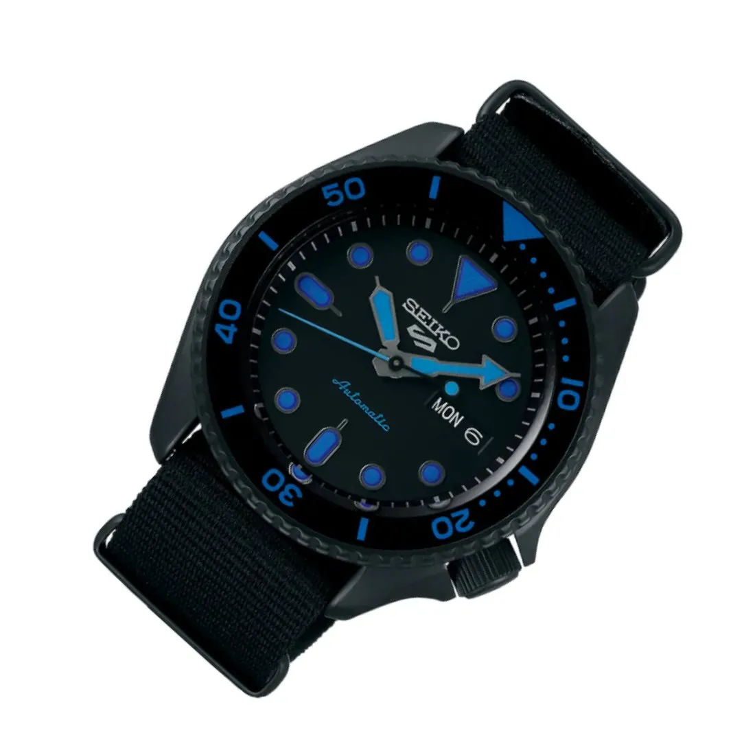Seiko 5 Sports SRPD81K1 SRPD81 SRPD81K  Black Dial Street Style Nylon Watch
