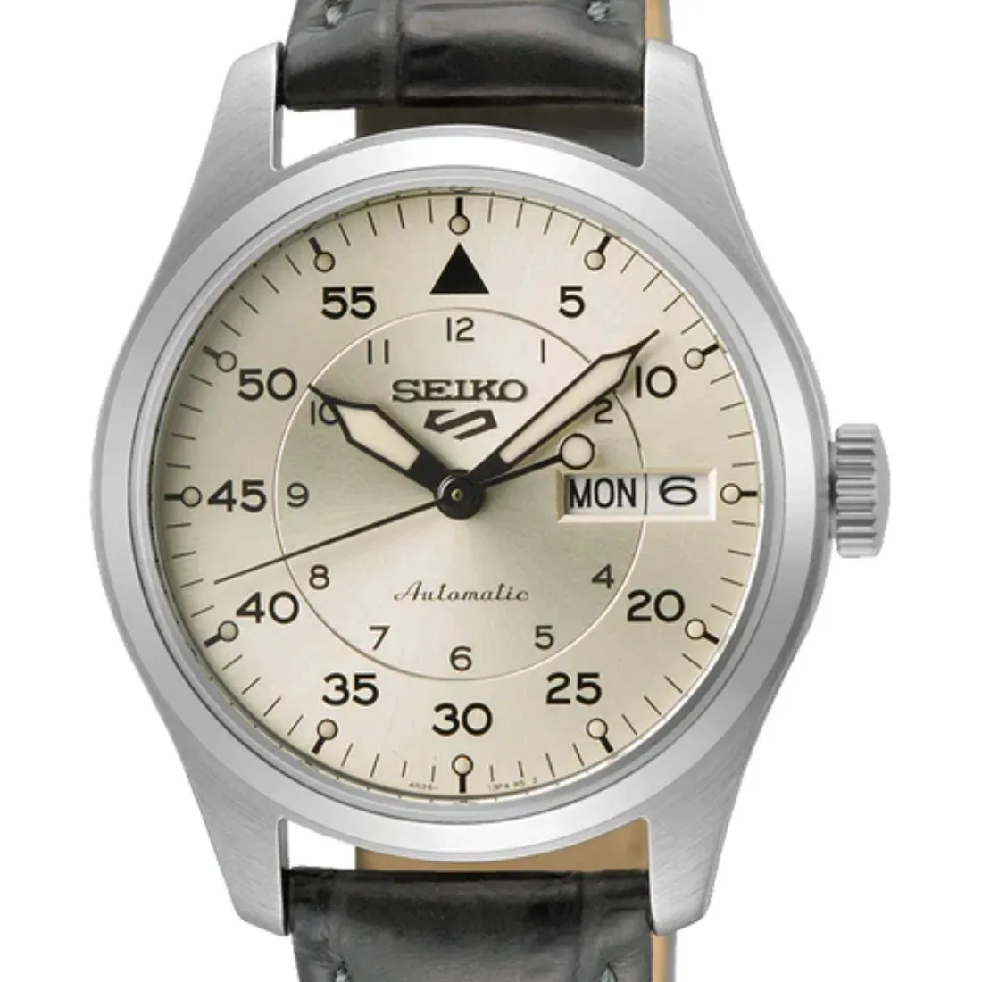 Seiko 5 Sports SRPJ87K1 SRPJ87 SRPJ87K Automatic Champagne Flieger Suit Watch