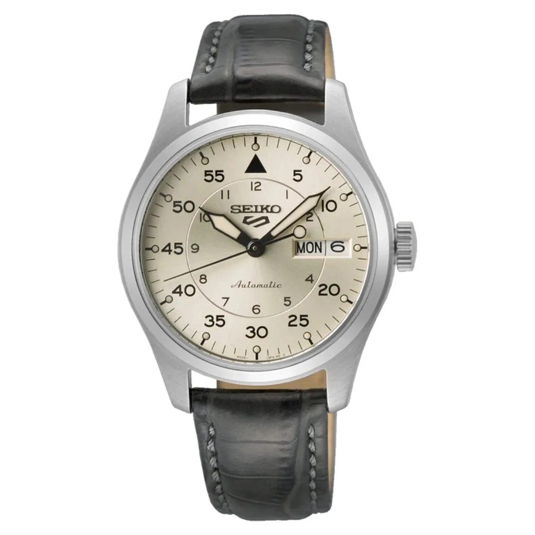 Seiko 5 Sports SRPJ87K1 SRPJ87 SRPJ87K Automatic Champagne Flieger Suit Watch