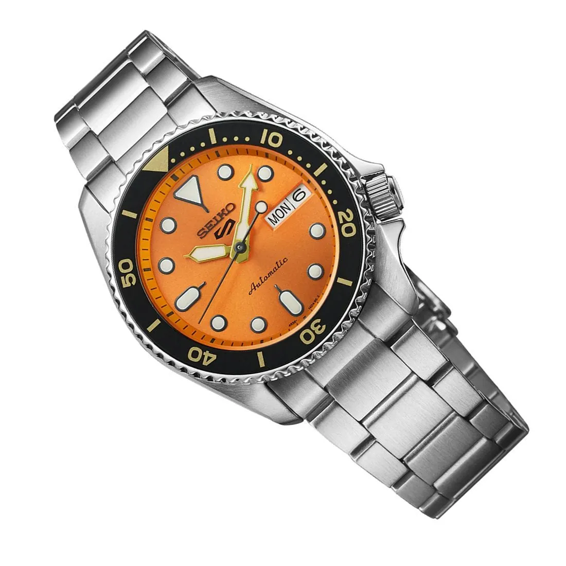 Seiko 5 Sports SRPK35 SRPK35K1 SKX Style Orange Dial Mechanical Watch