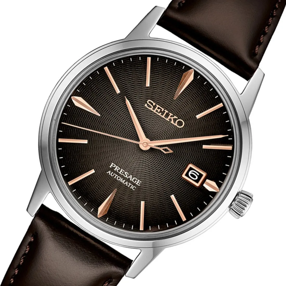 Seiko Cocktail Time Presage SRPJ17 SRPJ17J1 SRPJ17J Modern Style Leather Watch