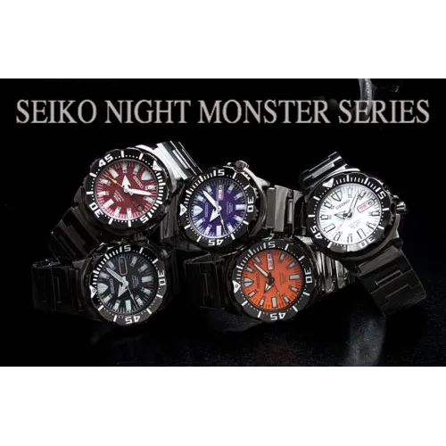 SEIKO NIGHT MONSTER JAPAN SERIES MEN WATCHES (Limited Model) SZEN002-SZEN006-SZEN007-SZEN009-SZEN010