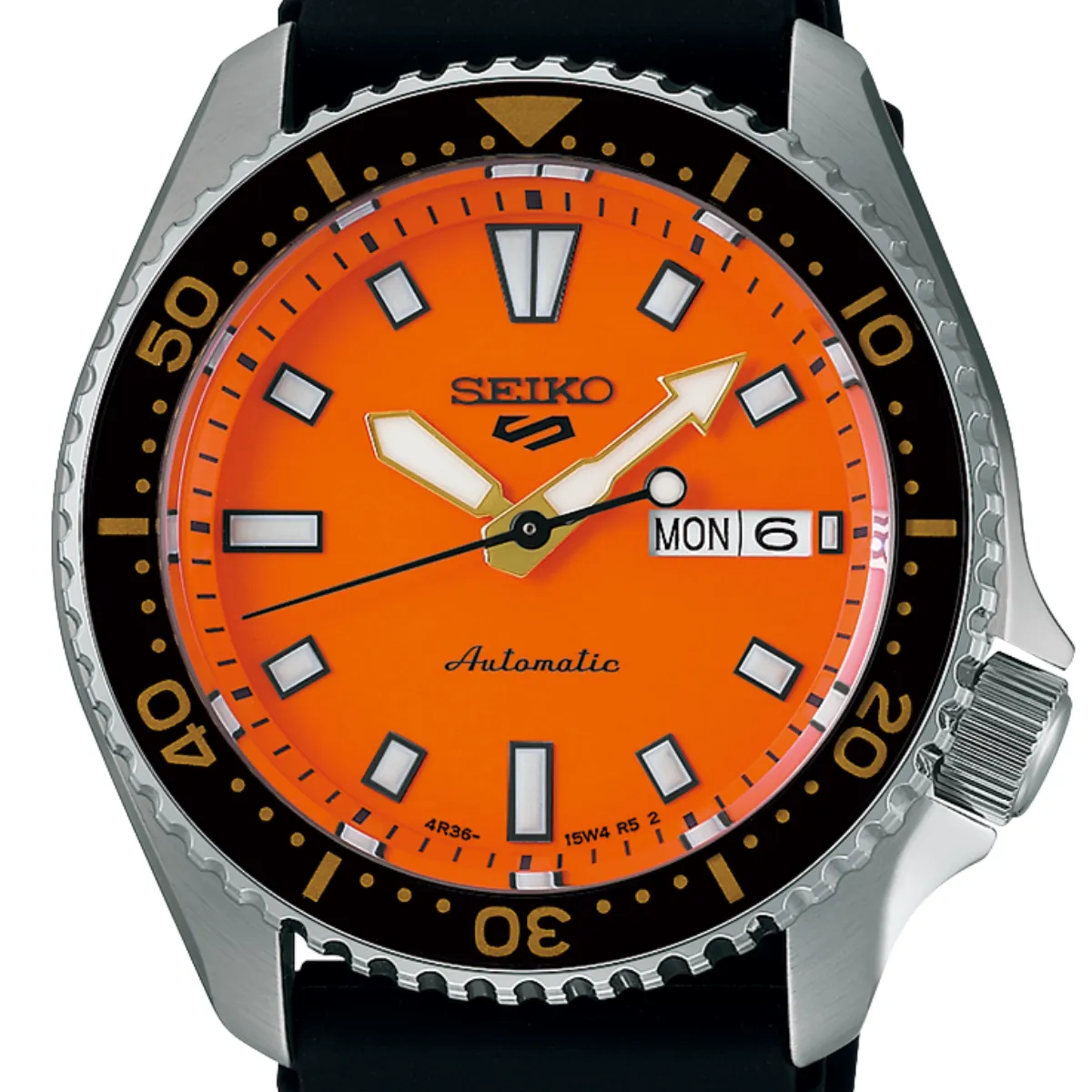 Seiko SRPL89K1: Modern Automatic Sports Watch in Orange