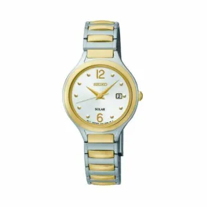 Seiko SUT178 Analog Display Two-Tone Solar Women's Watch