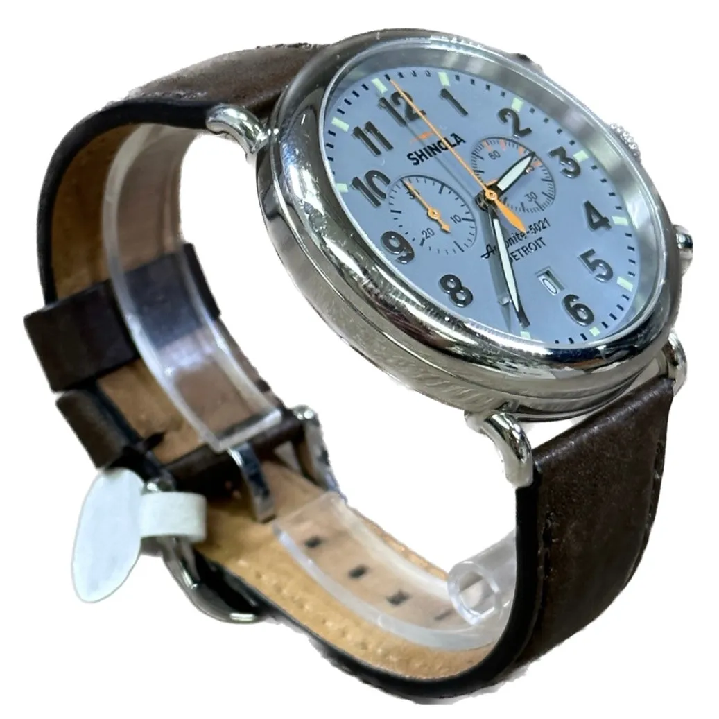 Shinola Runwell 2 Eye Chrono 47mm - Slate Blue