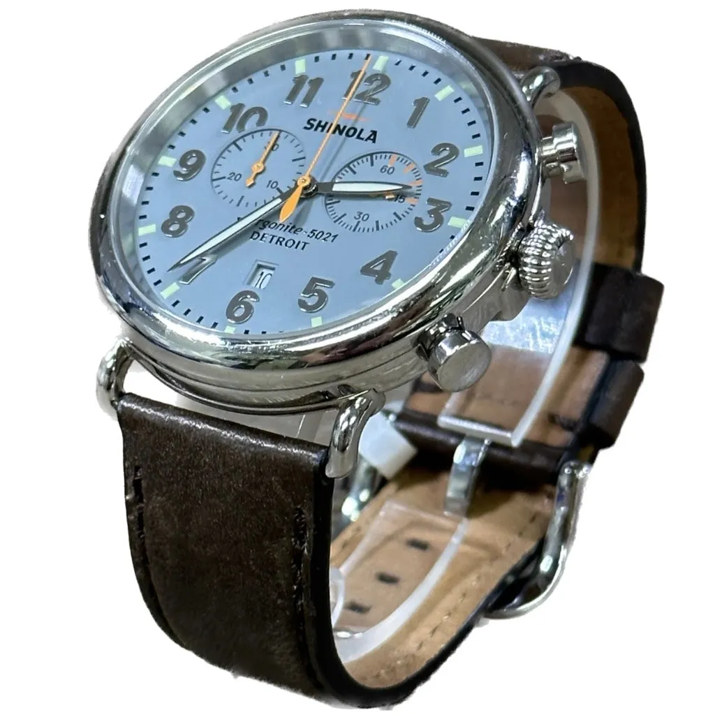 Shinola Runwell 2 Eye Chrono 47mm - Slate Blue