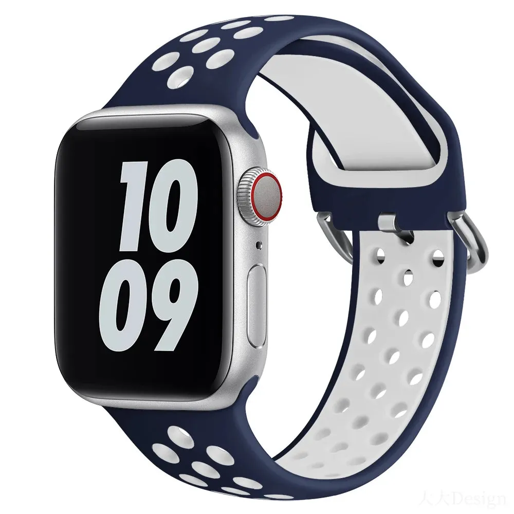 Silicone Sports Band with Buckle for Apple Watch