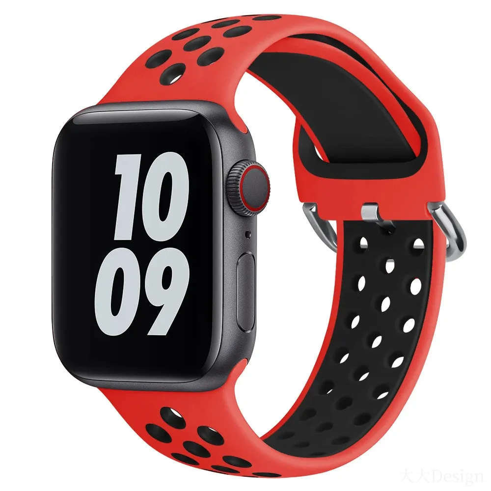 Silicone Sports Band with Buckle for Apple Watch