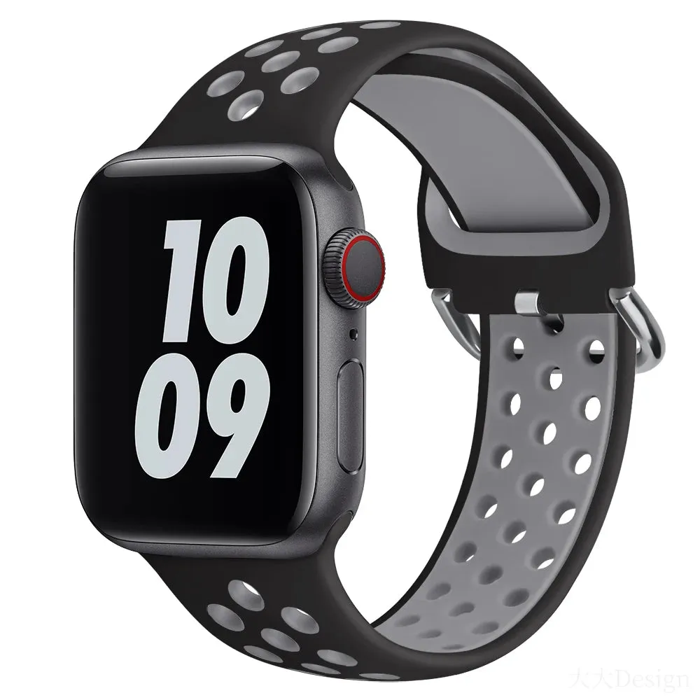 Silicone Sports Band with Buckle for Apple Watch