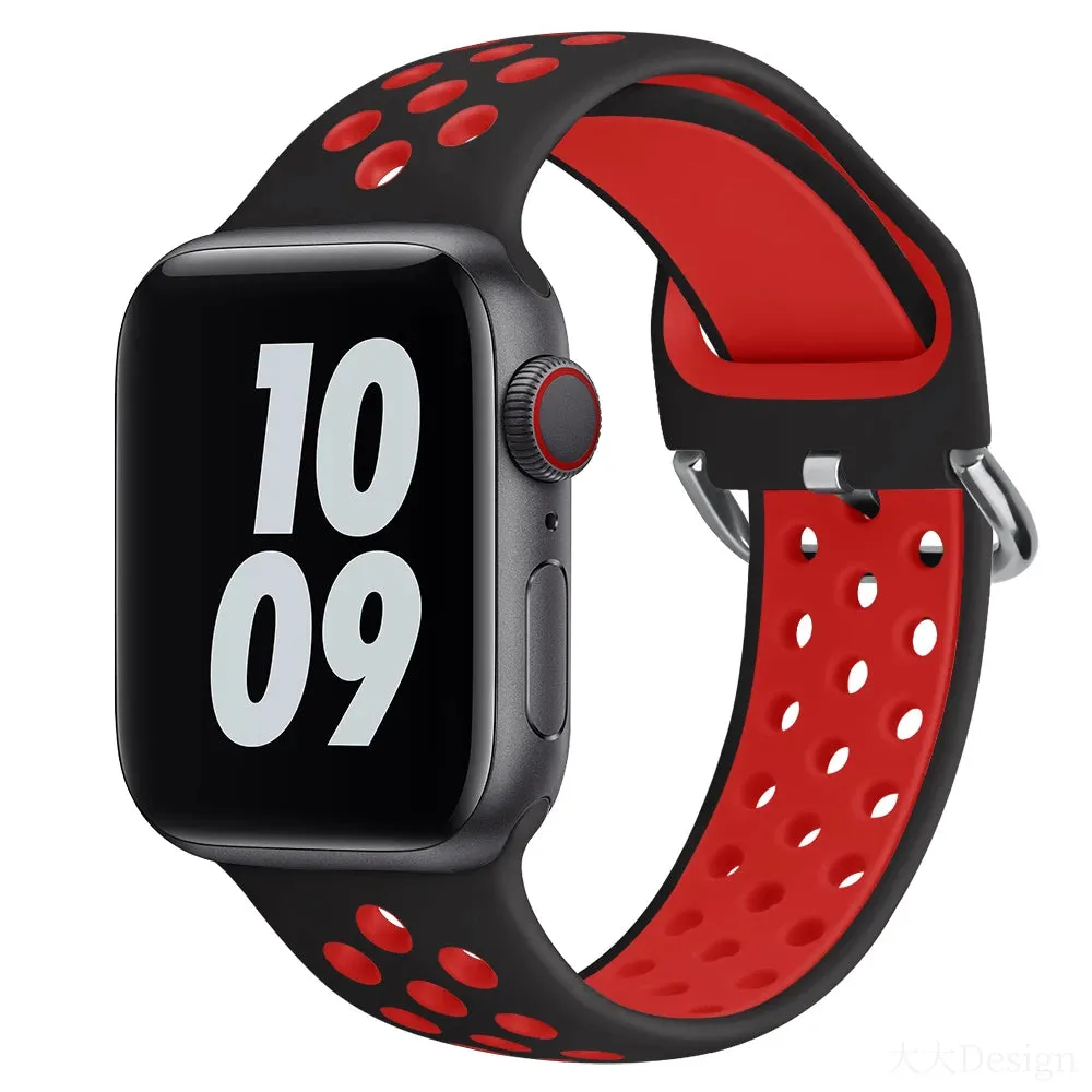 Silicone Sports Band with Buckle for Apple Watch