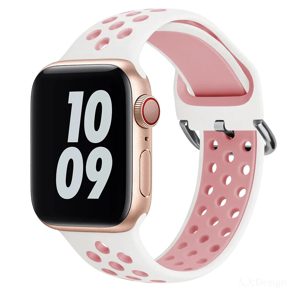 Silicone Sports Band with Buckle for Apple Watch