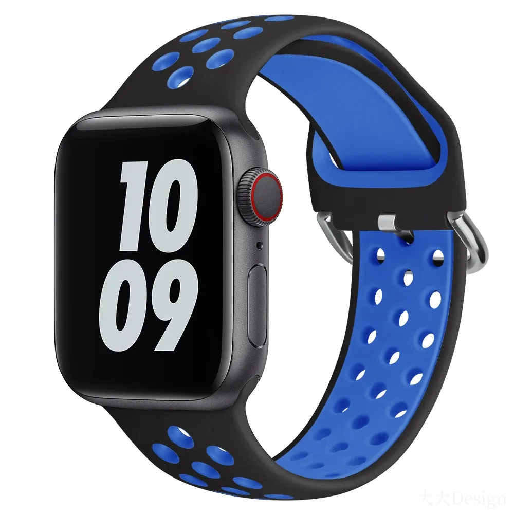 Silicone Sports Band with Buckle for Apple Watch