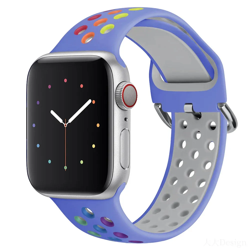 Silicone Sports Band with Buckle for Apple Watch