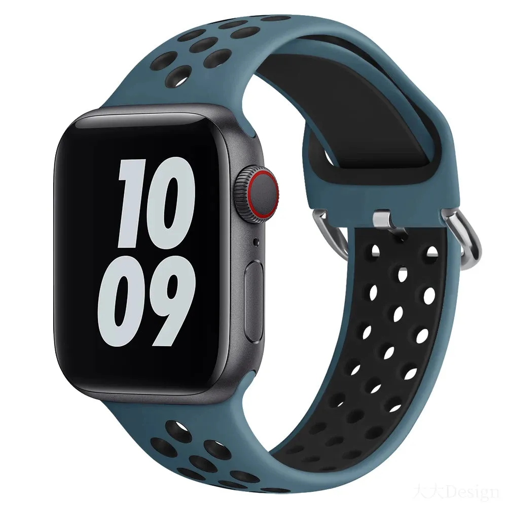 Silicone Sports Band with Buckle for Apple Watch