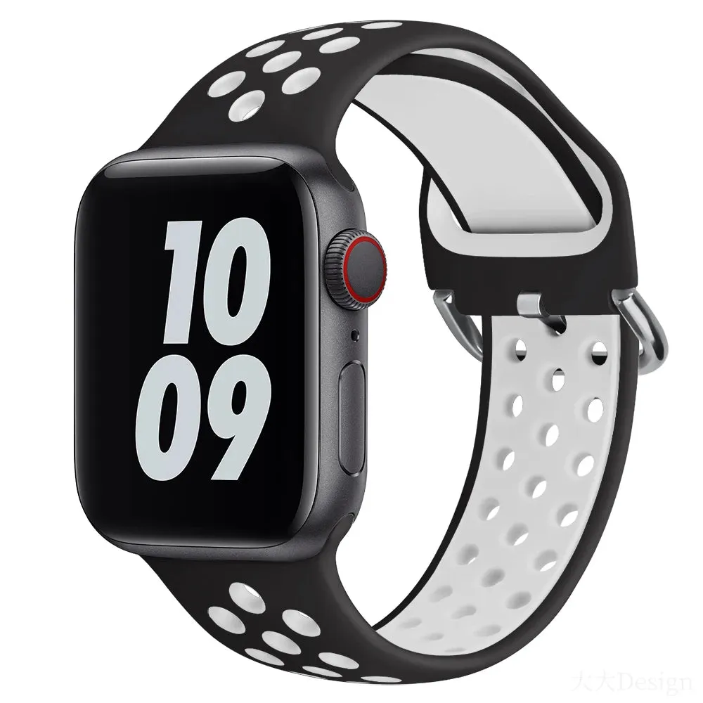 Silicone Sports Band with Buckle for Apple Watch