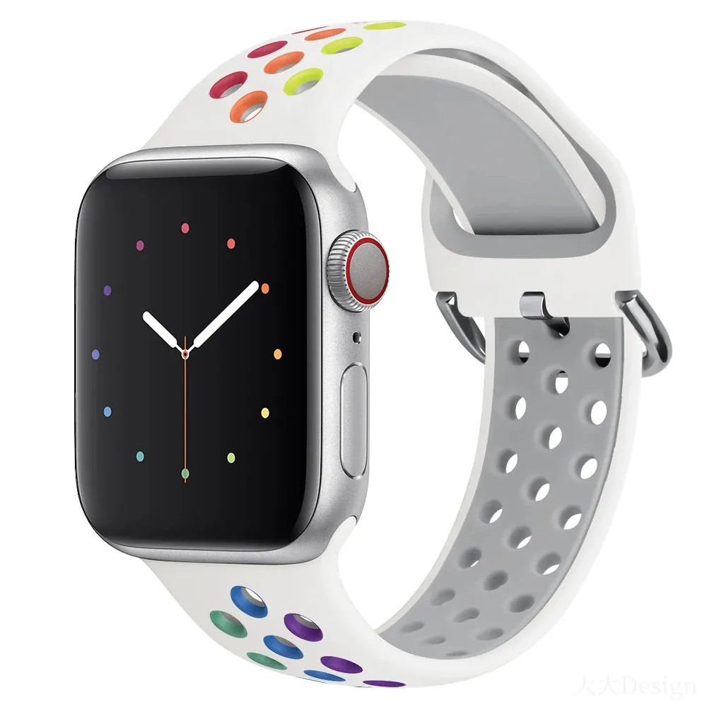Silicone Sports Band with Buckle for Apple Watch