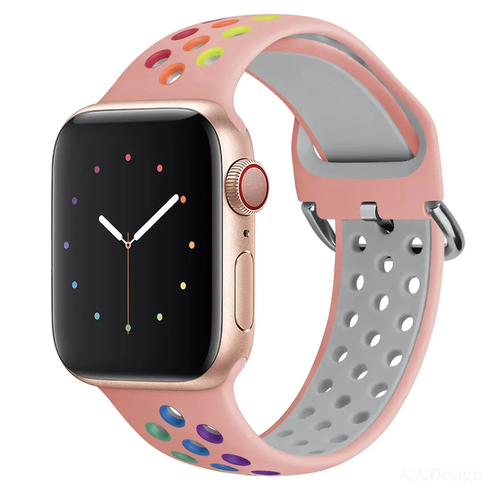 Silicone Sports Band with Buckle for Apple Watch