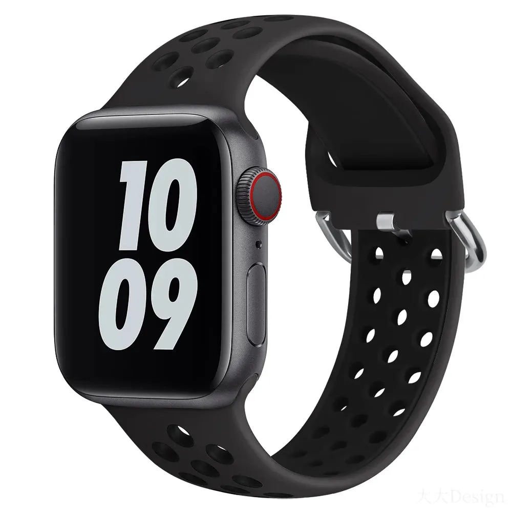 Silicone Sports Band with Buckle for Apple Watch