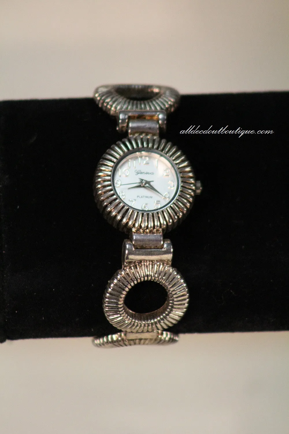 Silver/White | Metal Band One Size