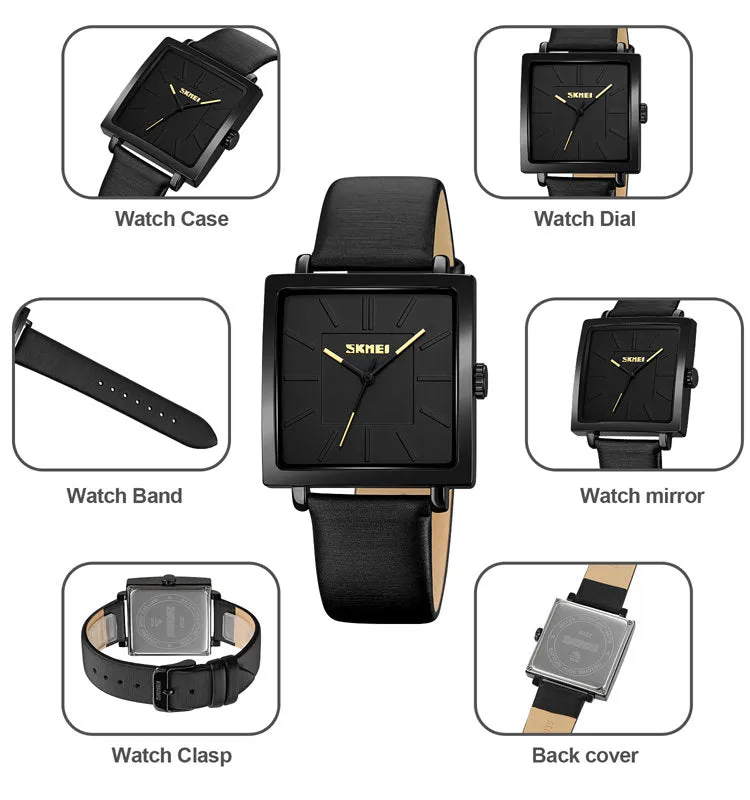 SKMEI 2032 Minimalist Watch for Men w/ Leather Band