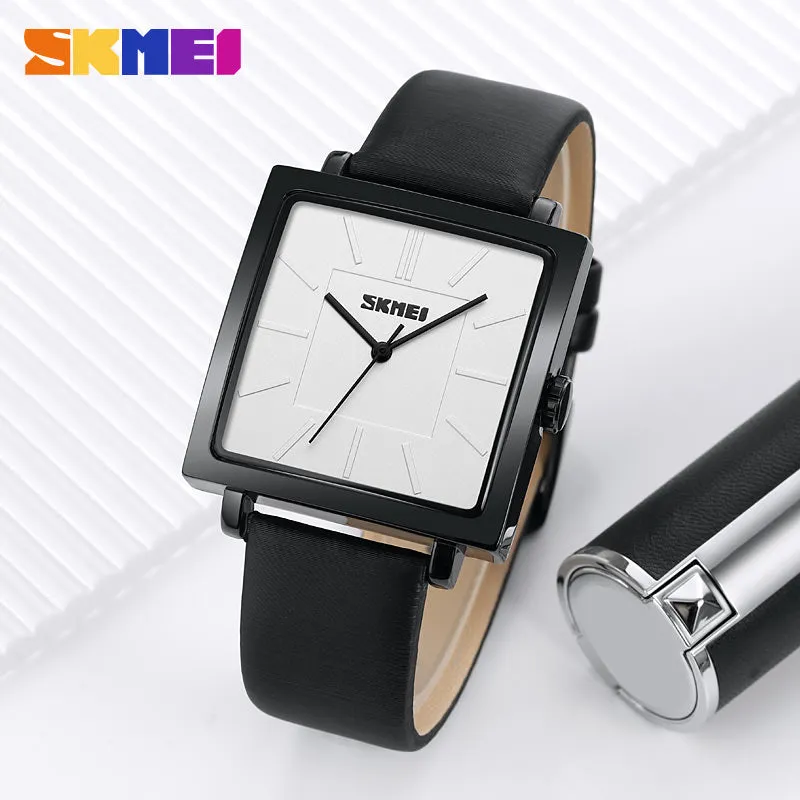 SKMEI 2032 Minimalist Watch for Men w/ Leather Band