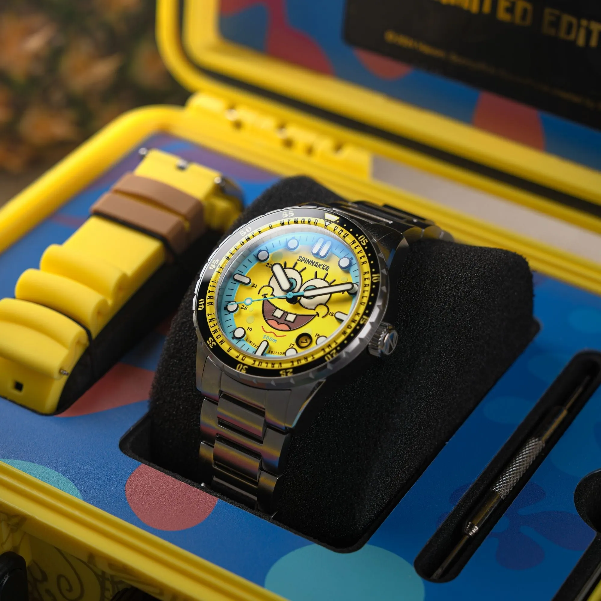 Spinnaker SpongeBob Yellow Hass Automatic Spongebob Squarepants 25th Limited Edition SP-5138-11