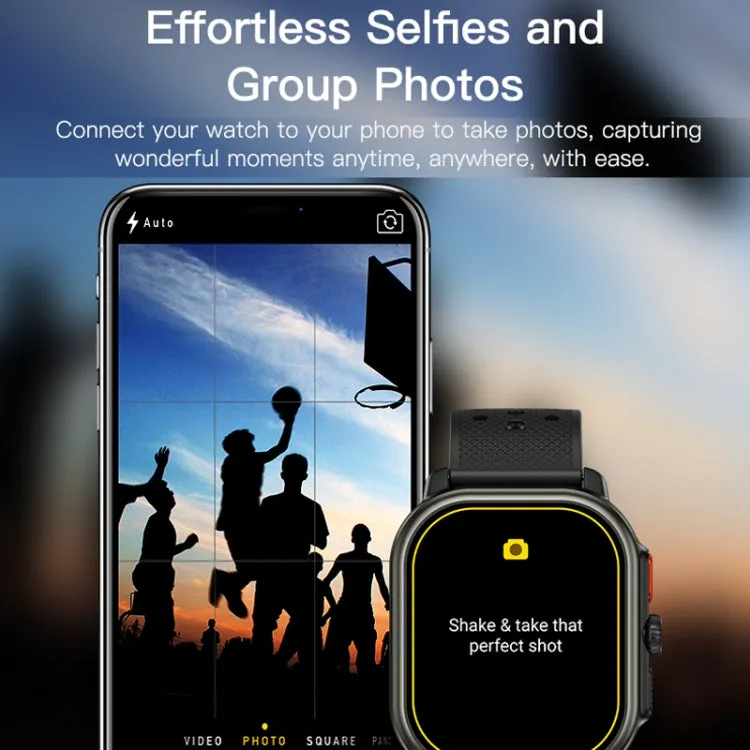 Sports Smart Watch 2.06 Inch Ultra HD AMOLED Screen Bluetooth Talking Watch(Black)