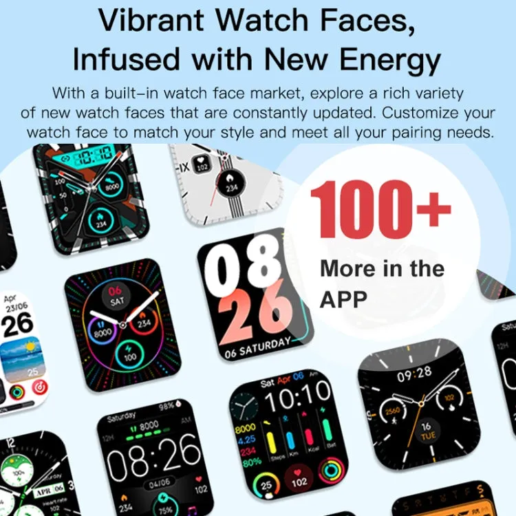 Sports Smart Watch 2.06 Inch Ultra HD AMOLED Screen Bluetooth Talking Watch(Black)