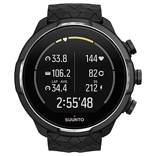 Suunto New 9 Baro Titanium Black Durable GPS Sports Watch, Long and Intelligent Battery Life