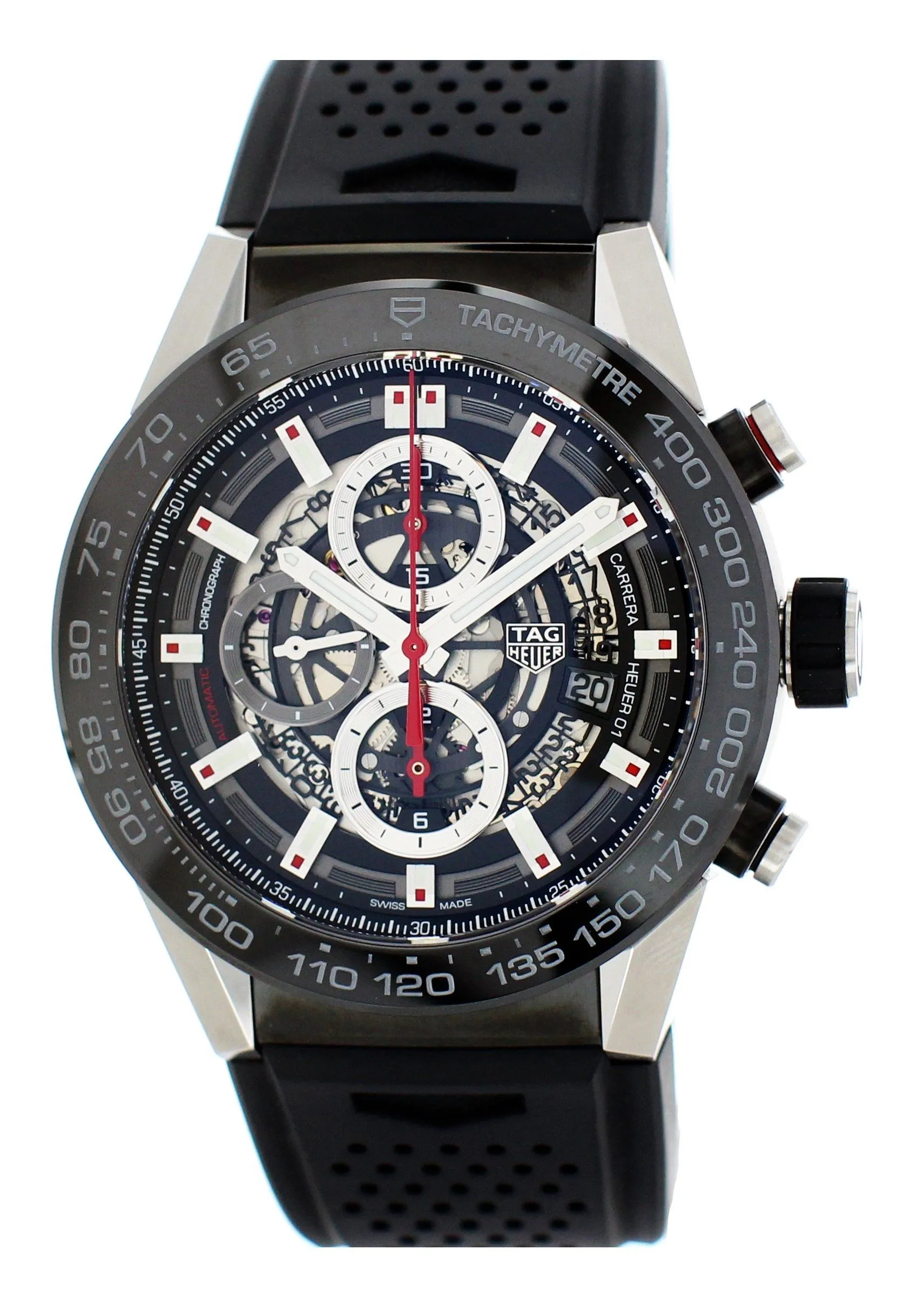 Tag Heuer Carrera Calibre Heuer 01 CAR2A1Z.FT6044 Skeleton Dial Men's Watch